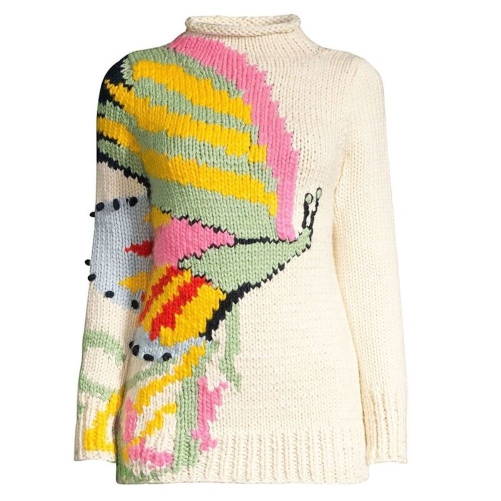 TORY BURCH BUTTERFLY WOOL SWEATER SIZE S/M $595